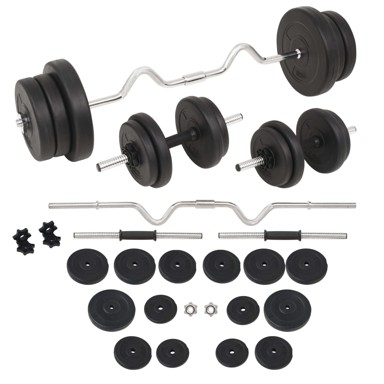 Set šipki i utega, 60 kg