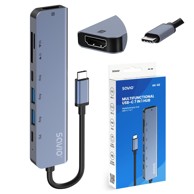 SAVIO USB čvorište AK-82, USB-C, 5000 Mbit/s, crno