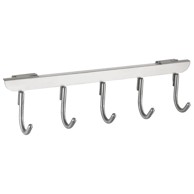 WENKO Vješalica za vrata s 5 kukica u srebrnoj boji Asola
