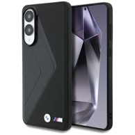 BMW Leather Oversized Stripes MagSafe maskica za Samsung Galaxy S25 Edge, crna