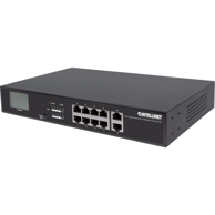 INTELLINET Mrežni preklopnik 561303, 8 x Gigabit Ethernet PoE, za rack ormarić, crni