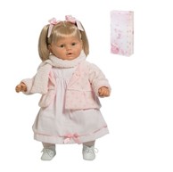 BERBESA Lutka Baby Dulzona, roza haljinica i šal
