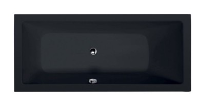 POLYSAN Pravokutna kada, Mimoa, 170x80 cm, ugradbena, crna mat, akrilat