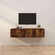 Zidni TV ormarići 2 kom, 80 x 34.5 x 40 cm, drvo, dimljeni hrast