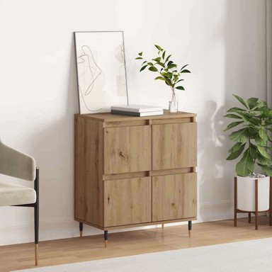 Sideboard s pohranom s vratima, 60x35x70 cm, konstruirano drvo, smeđa