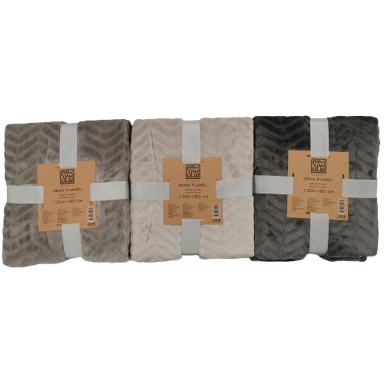 ESSANZA SLEEP Deka flanel zig zag 130x190 cm