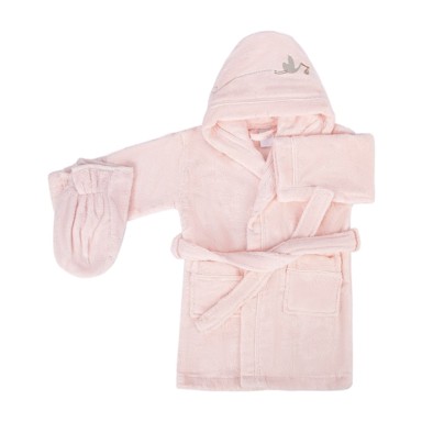 FOUTASTIC Ružičasti pamučni dječji ogrtač Bebemarin