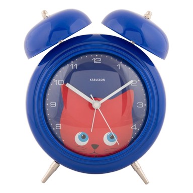 KARLSSON Dječja budilica Peekaboo Cat Ø 15 cm