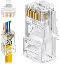 RJ45 utikači Cat.5e UTP, prolazni, 100 kom.