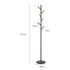 YAMAZAKI Crna podna vješalica s detaljima od bukovine Plain Pole Hanger