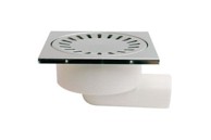 ENPRO Odvod u podu, bočni, D 50 / 95 mm, okvir od nehrđajućeg čelika, SUN rešetka, bijeli