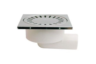 ENPRO Odvod u podu, bočni, D 50 / 95 mm, okvir od nehrđajućeg čelika, SUN rešetka, bijeli