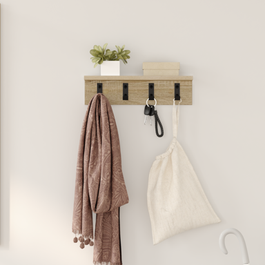 Vješalica za kapute na zidu 40 x 10.5 x 10.5 cm, sonoma hrast