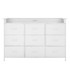 VEVOR Komoda s 9 ladica, 1260 x 320 x 845 mm, bijela