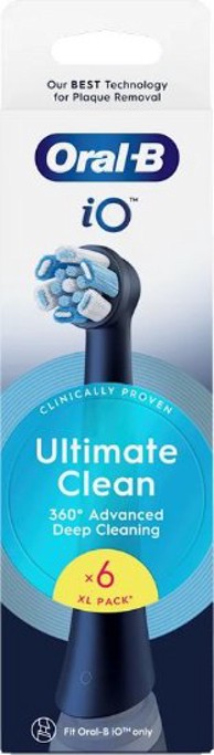 ORAL-B iO zamjenske glave Ultimate Clean Black 6 kom, crne