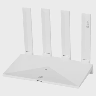 ZTE Router T3000, WiFi 6, Dual-band 2.4 GHz i 5 GHz, Gigabit Ethernet, 4 antene, bijela