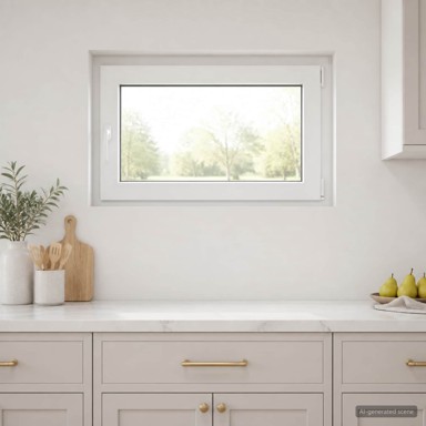 RISOR podrumski prozor PVC 90 x 55 cm, bijeli iznutra