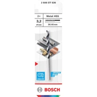 Svrdlo za metal Bosch metal HSS, 3,2 x 36 x 65 mm, prihvat cyl, 2 kom.