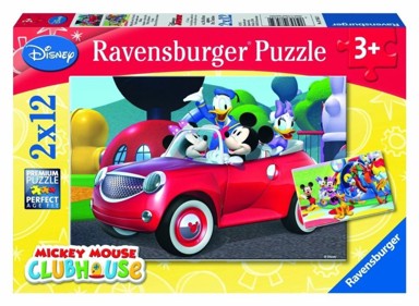 RAVENSBURGER Puzzle Mickey, Minnie &Prijatelji 2x12 kom