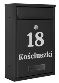 GOCKOWIAK Poštanski sandučić Gustav s natpisima, crni