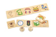 VIGA Slagalica, drvena, za razvrstavanje oblika, svakodnevni predmeti