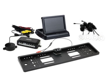 AMIO Set parkirnih senzora s TFT zaslonom i HD-402 LED kamerom, bijeli