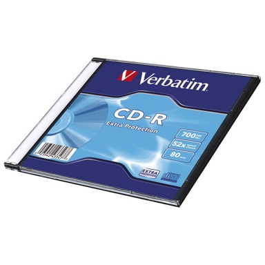 VERBATIM CD-R Slim Extra Protection 43347, 700 MB, 52x