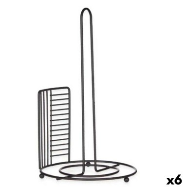 KINVARA Stalak za papirnati ručnik, metal, crna, 18 5 x 31 5 x 18 5 cm, 6 kom.