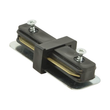 Spojnica ravna za 1-faznu tračnicu, crna