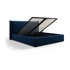 MILO CASA Tapecirani bračni krevet Elio 180x200 cm s prostorom za pohranu i podnicom, tamno plavi