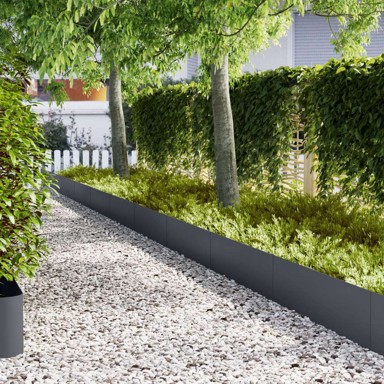 Ograde za travu 50 kom 100x0.5x30 cm čelik, antracit