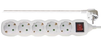 EMOS Produžni kabel šuko 5m P1525R, 5 utičnice, prekidač, 1,5 mm2
