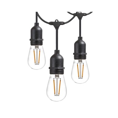 GREEN TECH Dekorativna rasvjeta kabel s grlima, IP65, 8xE27, 5 m