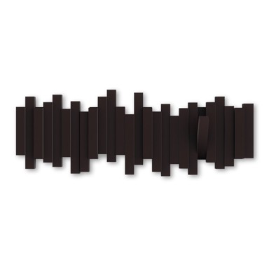 UMBRA Tamno smeđa plastična zidna vješalica Sticks