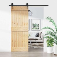 Klizna vrata 80x210 cm, prirodno-crna