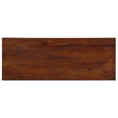 Ploča za stol, 80 x 30 x 3,8 cm, pravokutna, od masivnog obnovljenog drva, debljina 38 mm, prirodno obnovljeno drvo