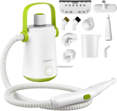 FANTASK ručni parni čistač 1000W, 300 ml, s 10 dodataka, zelena