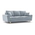 COSMOPOLITAN DESIGN Svijetlo plava baršunasti sklopiva/s prostorom za odlaganje sofa 235 cm Kyoto, 235x100x88 cm