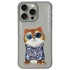 NIMMY Glasses Cool Cat maskica za iPhone 15 Pro, siva
