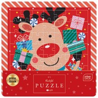 INTERDRUK Božićne puzzle Christmas Rudolph, 49 kom.