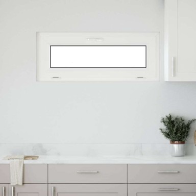 RISOR Podrumski prozor 100 x 40 cm PVC/staklo, bijeli, dvoslojno staklo
