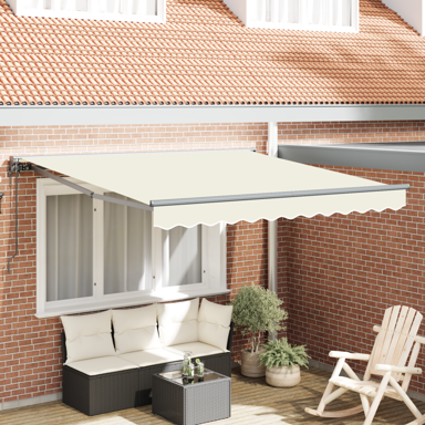 Skrovita tenda 300x250 cm, aluminij i poliester, krema