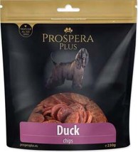 PROSPERA PLUS Poslastica za pse Dog Chips 230 g, pačetina