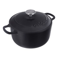 ORION Lonac od lijevanog željeza s poklopcem prikladni za indukcijsko kuhalo 5,2 l LITINA SMALT