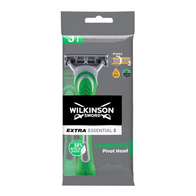 WILKINSON Extra 3 Essentials Sensitive britvice u vrećici 3/1