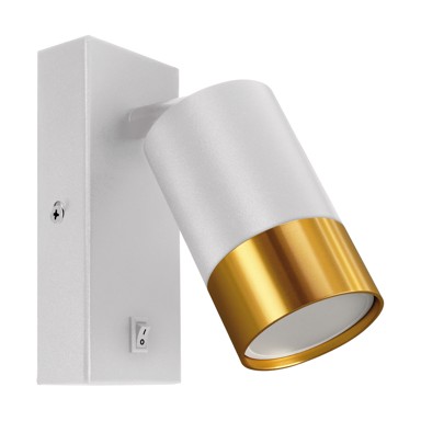 Zidna svjetiljka PUZON, GU10, bijela/zlatna