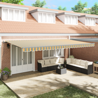 Automatska uvlaka tenda 600x350 cm, zelena i žuta