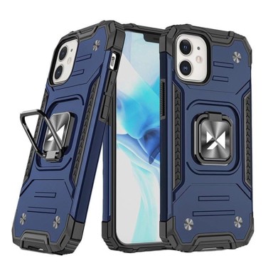 WOZINSKY Oklopna futrola Ring Armor s magnetskim držačem, iPhone 14 Plus, plava