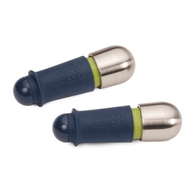 JOSEPH JOSEPH Set od 2 crna čepa za vino BarWise