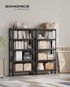 SONGMICS Polica s 5 razina 150 x 75 x 30 cm, smeđa